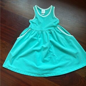 Hanna andersson tank dress- size 4 (teal/turquoise)